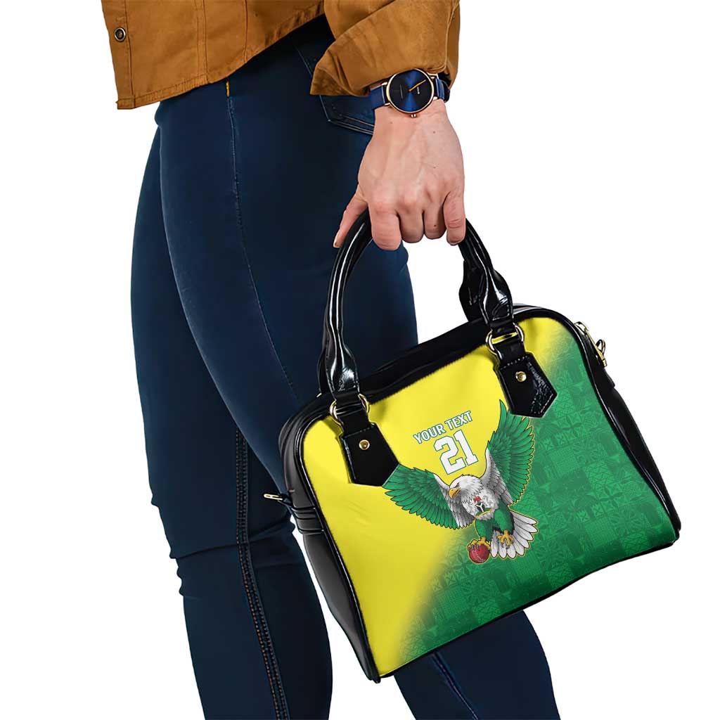 Nigeria Cricket Custom Shoulder Handbag Najeriya Angry Eagle Flag Motif LT9