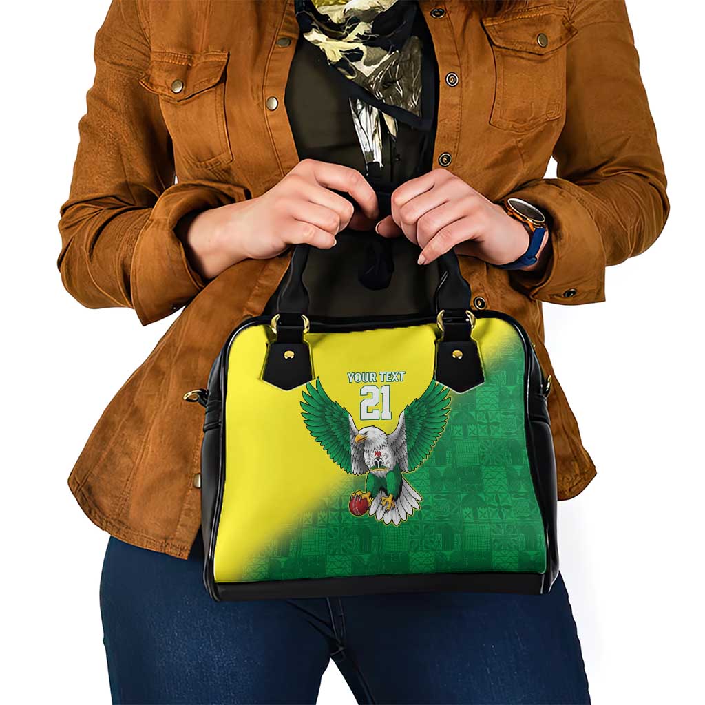 Nigeria Cricket Custom Shoulder Handbag Najeriya Angry Eagle Flag Motif LT9