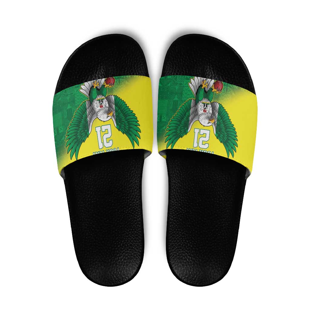 Nigeria Cricket Custom Slide Sandals Najeriya Angry Eagle Flag Motif LT9