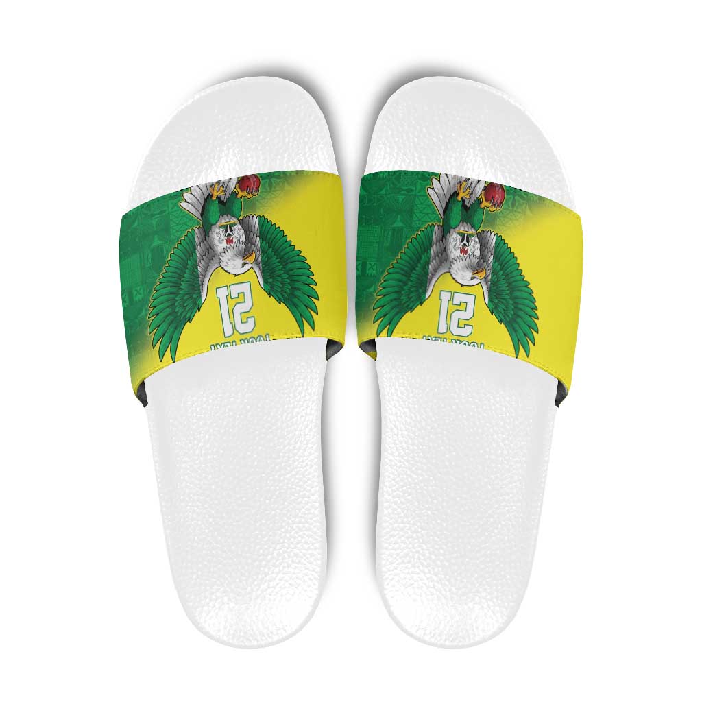 Nigeria Cricket Custom Slide Sandals Najeriya Angry Eagle Flag Motif LT9
