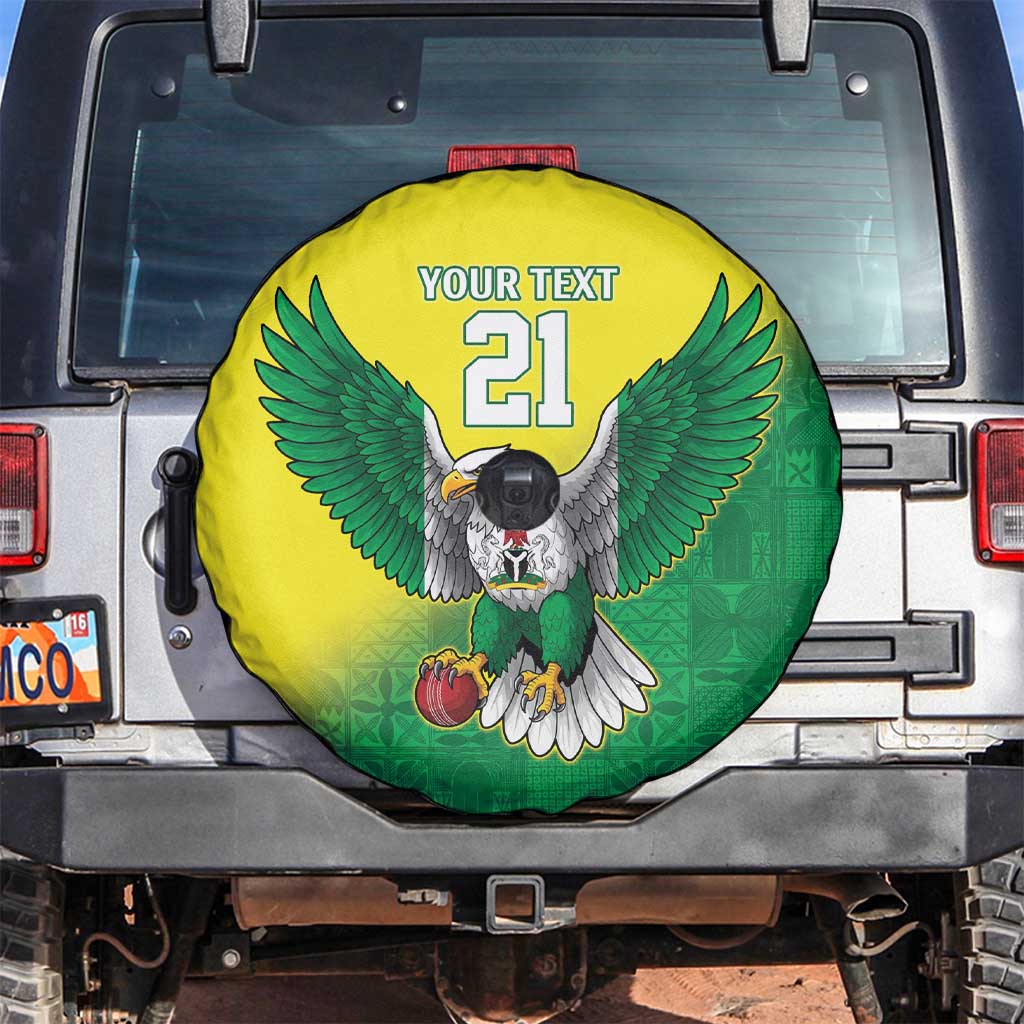 Nigeria Cricket Custom Spare Tire Cover Najeriya Angry Eagle Flag Motif LT9