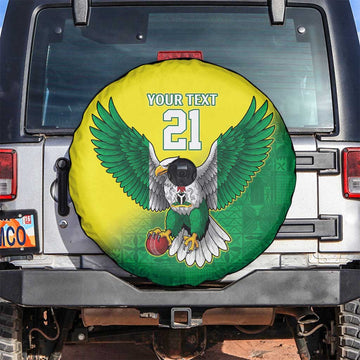 Nigeria Cricket Custom Spare Tire Cover Najeriya Angry Eagle Flag Motif LT9