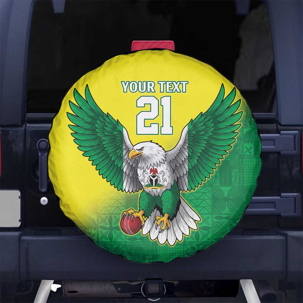 Nigeria Cricket Custom Spare Tire Cover Najeriya Angry Eagle Flag Motif LT9