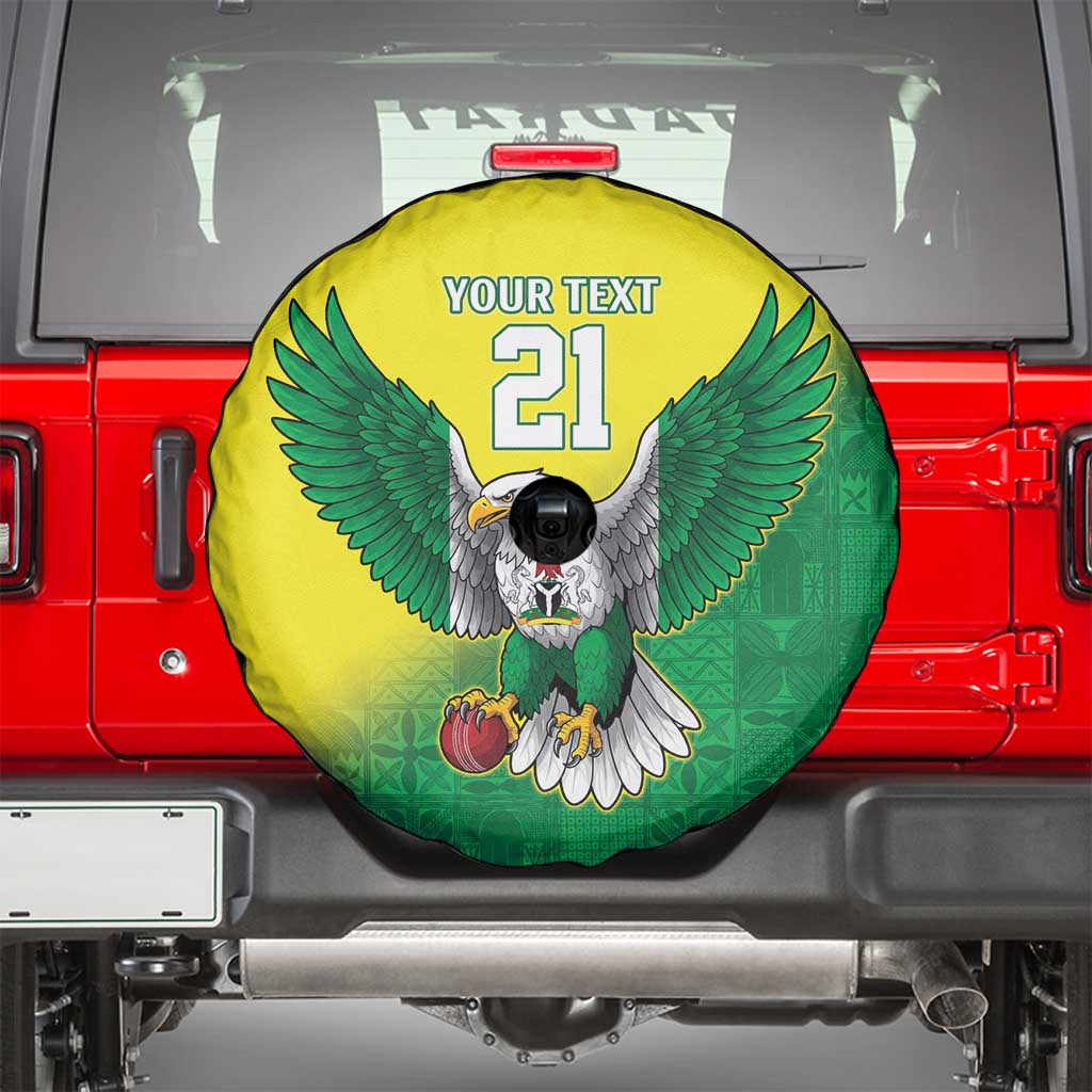 Nigeria Cricket Custom Spare Tire Cover Najeriya Angry Eagle Flag Motif LT9