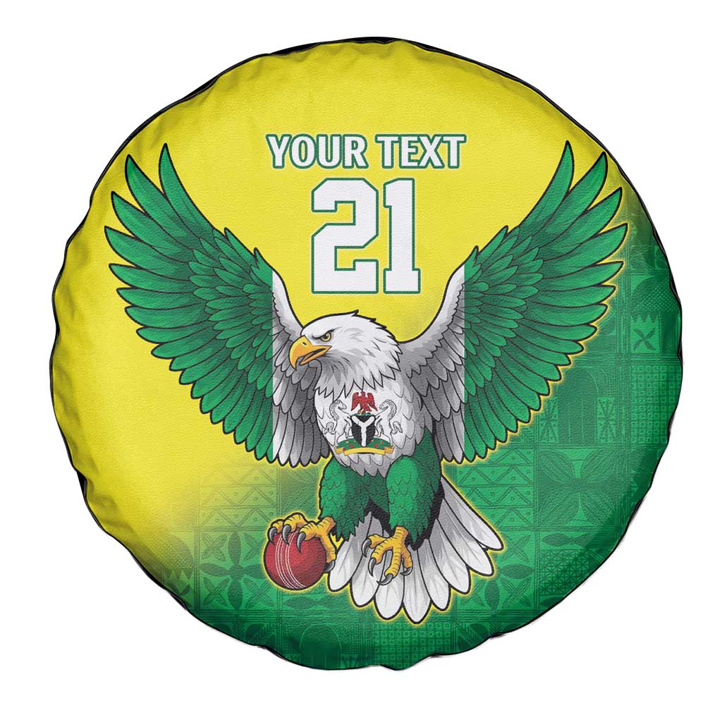 Nigeria Cricket Custom Spare Tire Cover Najeriya Angry Eagle Flag Motif LT9