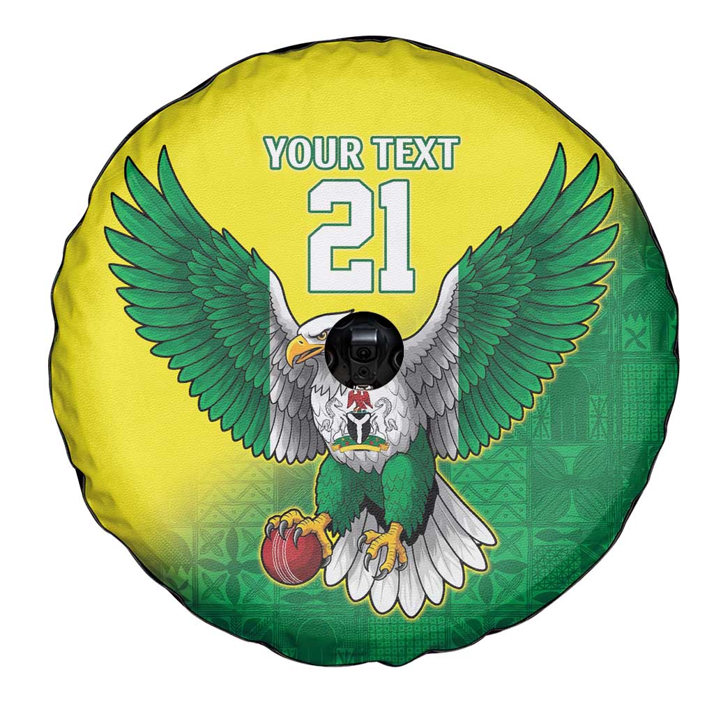 Nigeria Cricket Custom Spare Tire Cover Najeriya Angry Eagle Flag Motif LT9