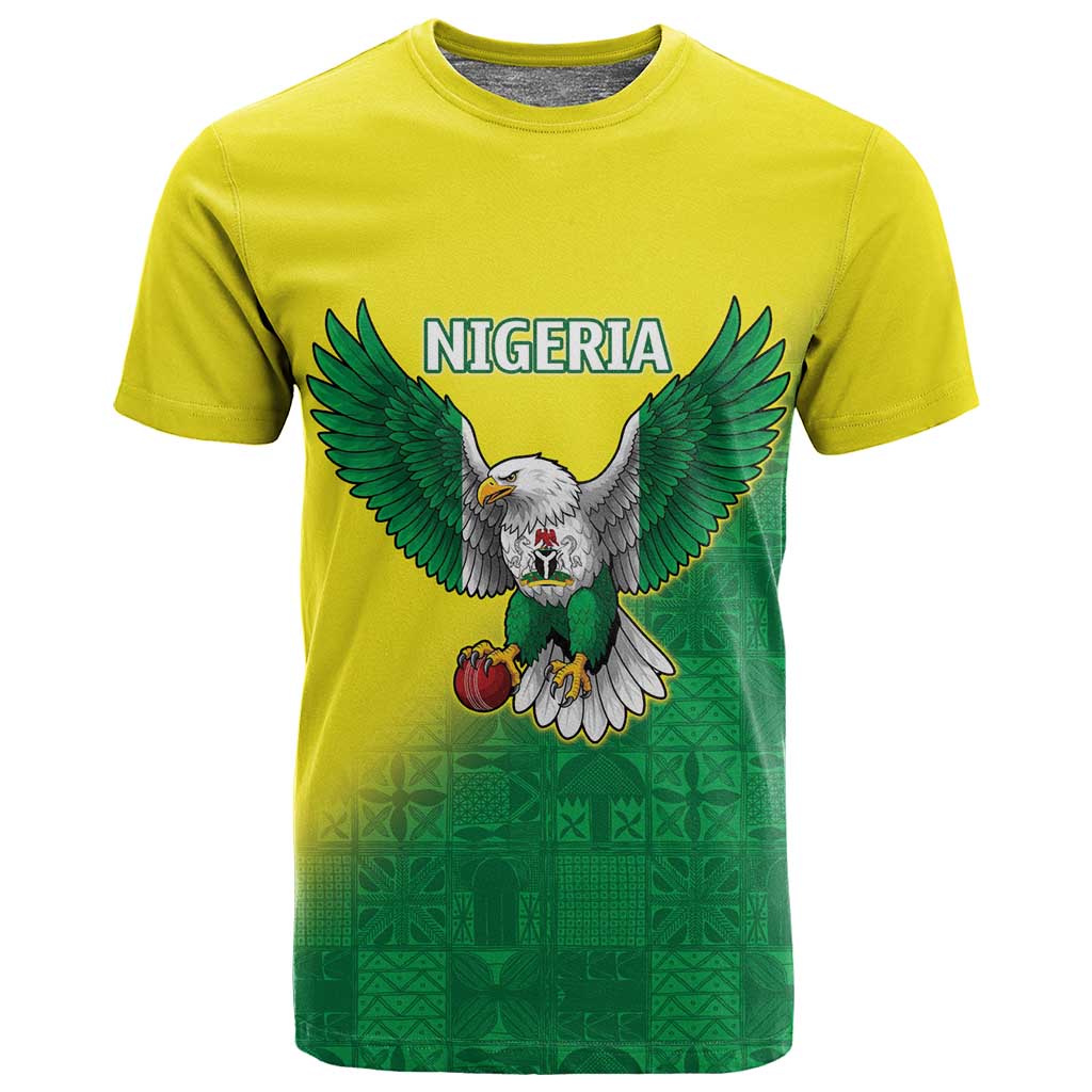 Custom Cricket African Nigeria T shirt Najeriya Angry Eagle Flag Motif LT9