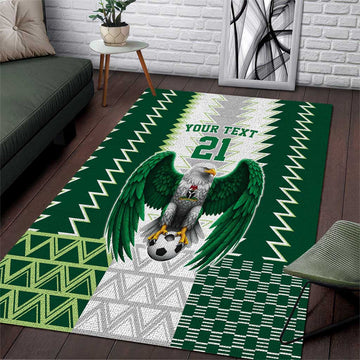 Custom Football African Nigeria Area Rug Classic 20-21 Home Jersey LT9