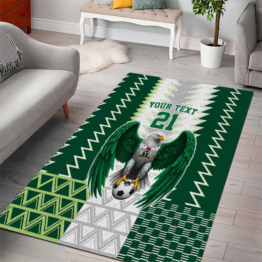 Custom Football African Nigeria Area Rug Classic 20-21 Home Jersey LT9