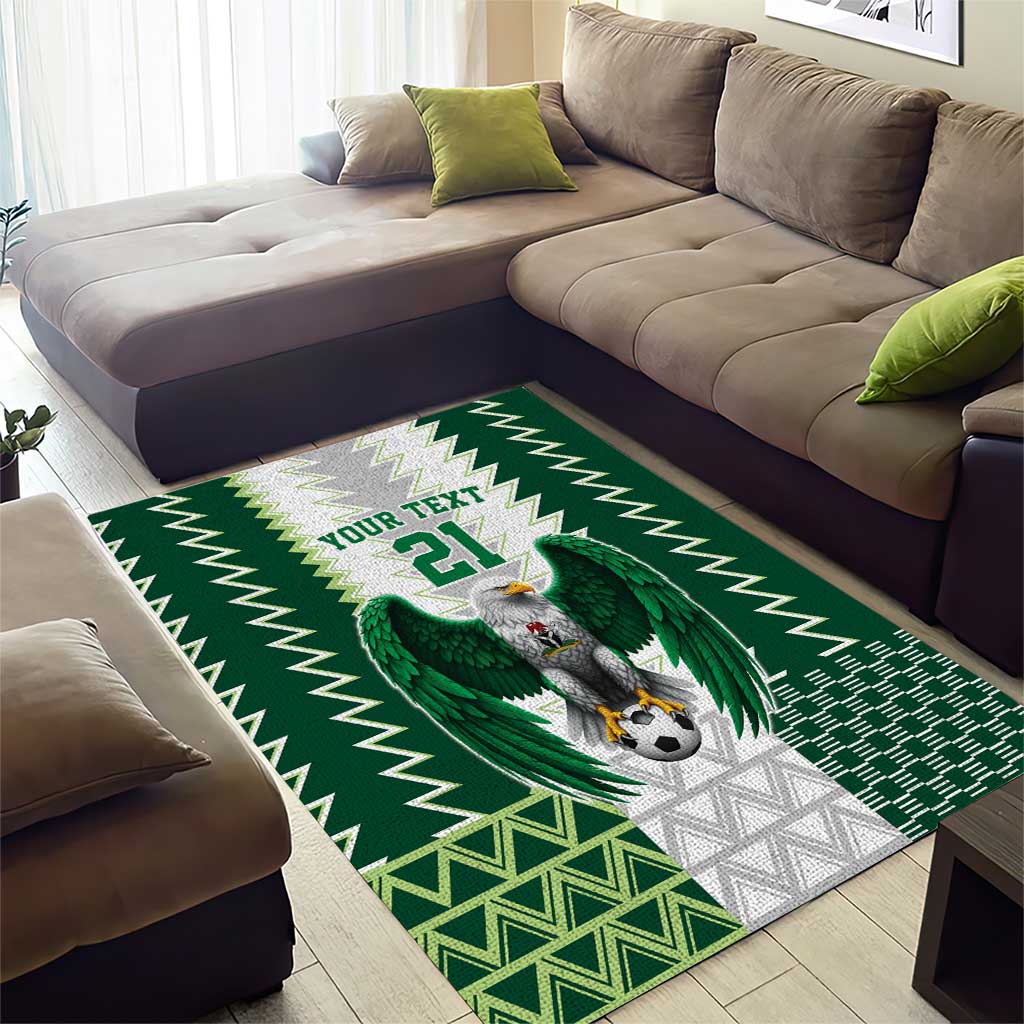 Custom Football African Nigeria Area Rug Classic 20-21 Home Jersey LT9
