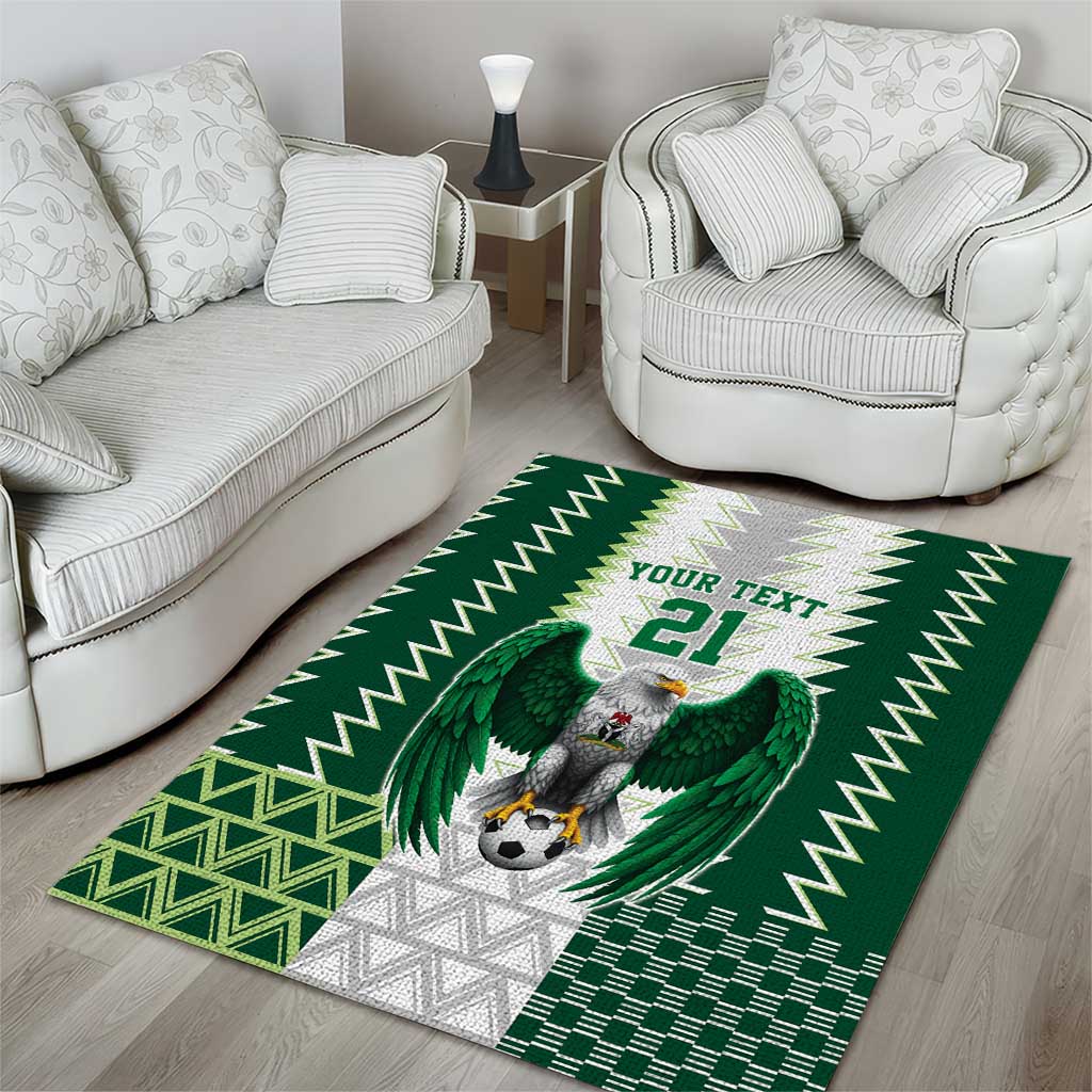Custom Football African Nigeria Area Rug Classic 20-21 Home Jersey LT9
