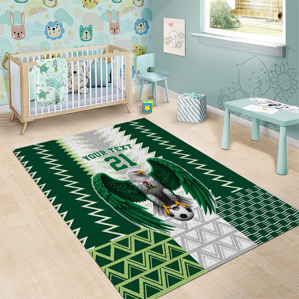 Custom Football African Nigeria Area Rug Classic 20-21 Home Jersey LT9
