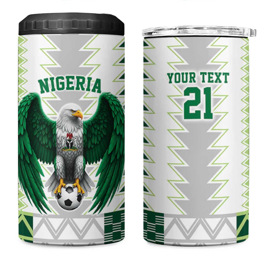 Custom Football African Nigeria 4 in 1 Can Cooler Tumbler Classic 20-21 Home Jersey LT9