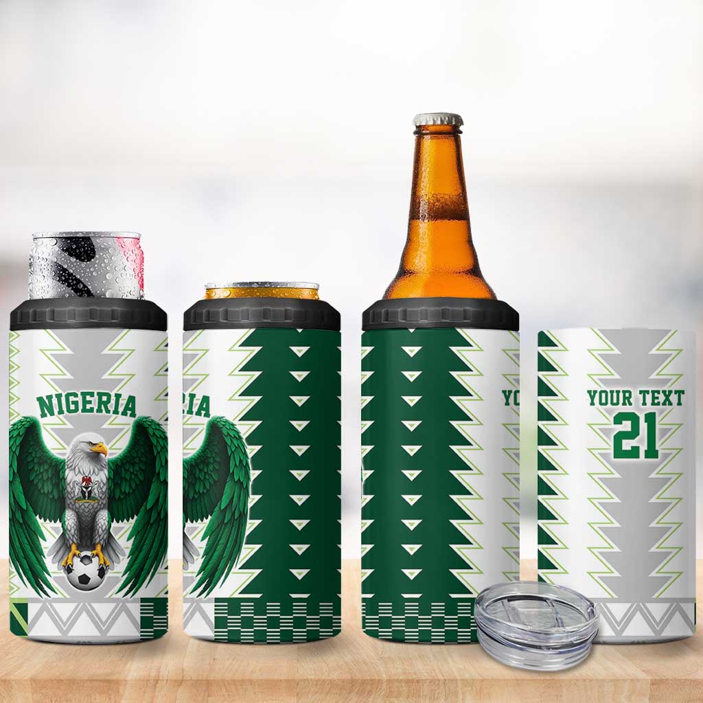 Custom Football African Nigeria 4 in 1 Can Cooler Tumbler Classic 20-21 Home Jersey LT9