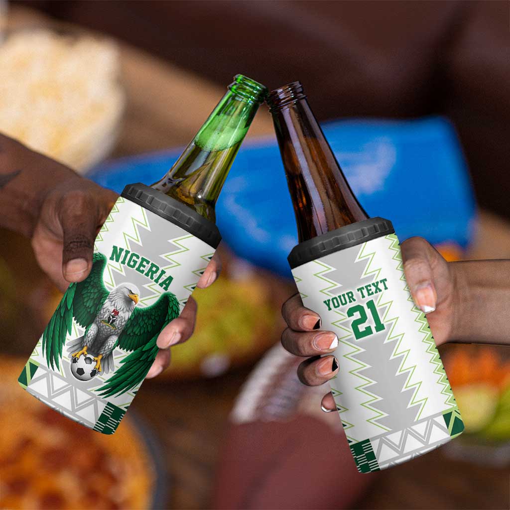Custom Football African Nigeria 4 in 1 Can Cooler Tumbler Classic 20-21 Home Jersey LT9