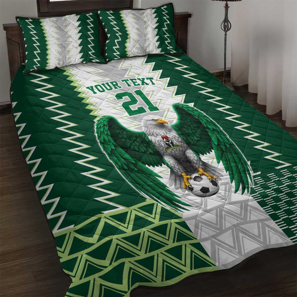 Custom Football African Nigeria Quilt Bed Set Classic 20-21 Home Jersey LT9