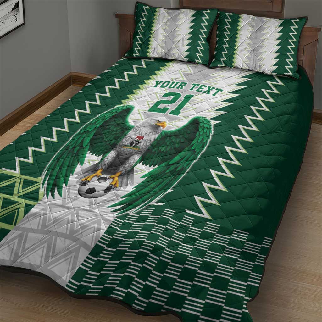 Custom Football African Nigeria Quilt Bed Set Classic 20-21 Home Jersey LT9