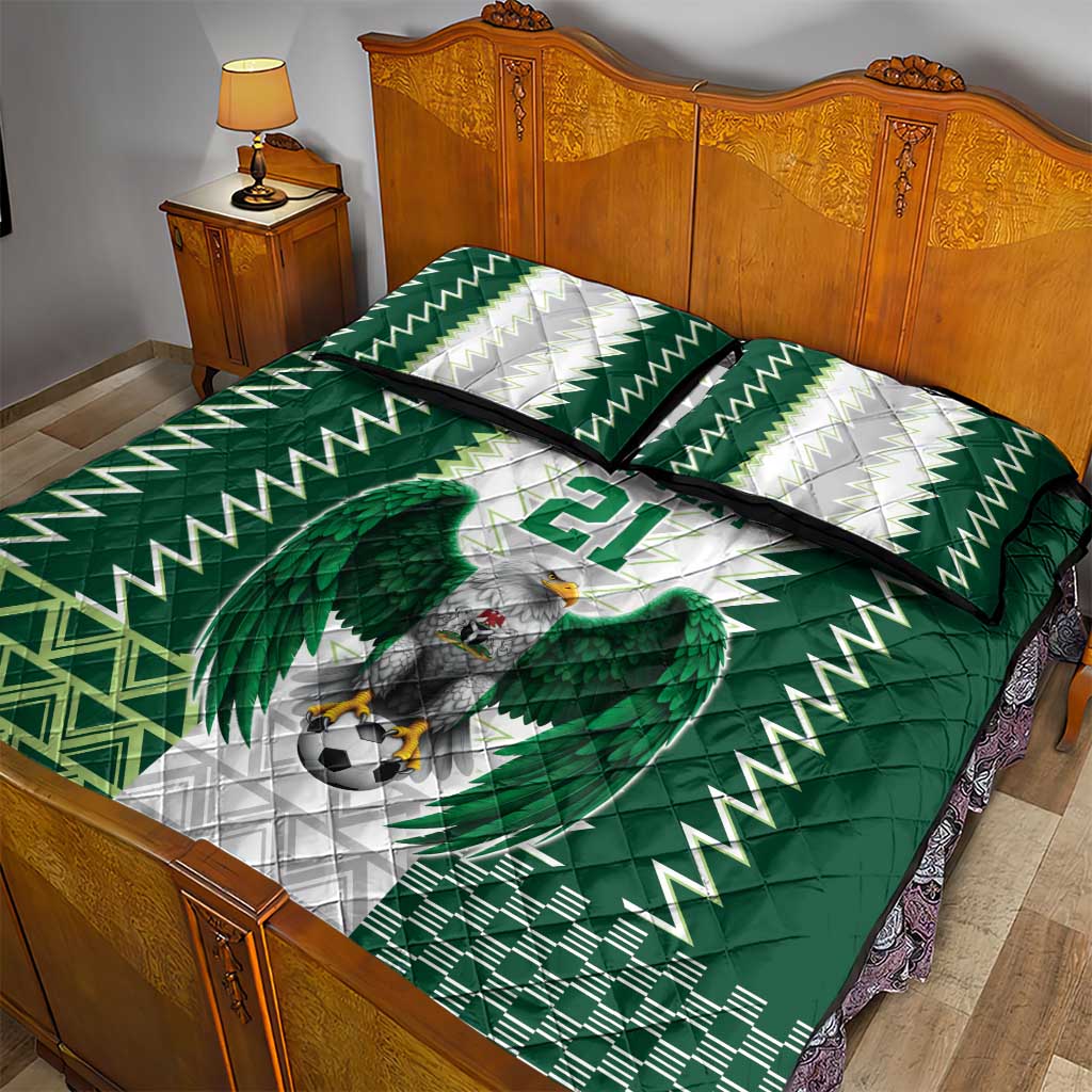 Custom Football African Nigeria Quilt Bed Set Classic 20-21 Home Jersey LT9
