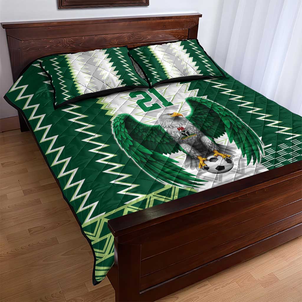 Custom Football African Nigeria Quilt Bed Set Classic 20-21 Home Jersey LT9