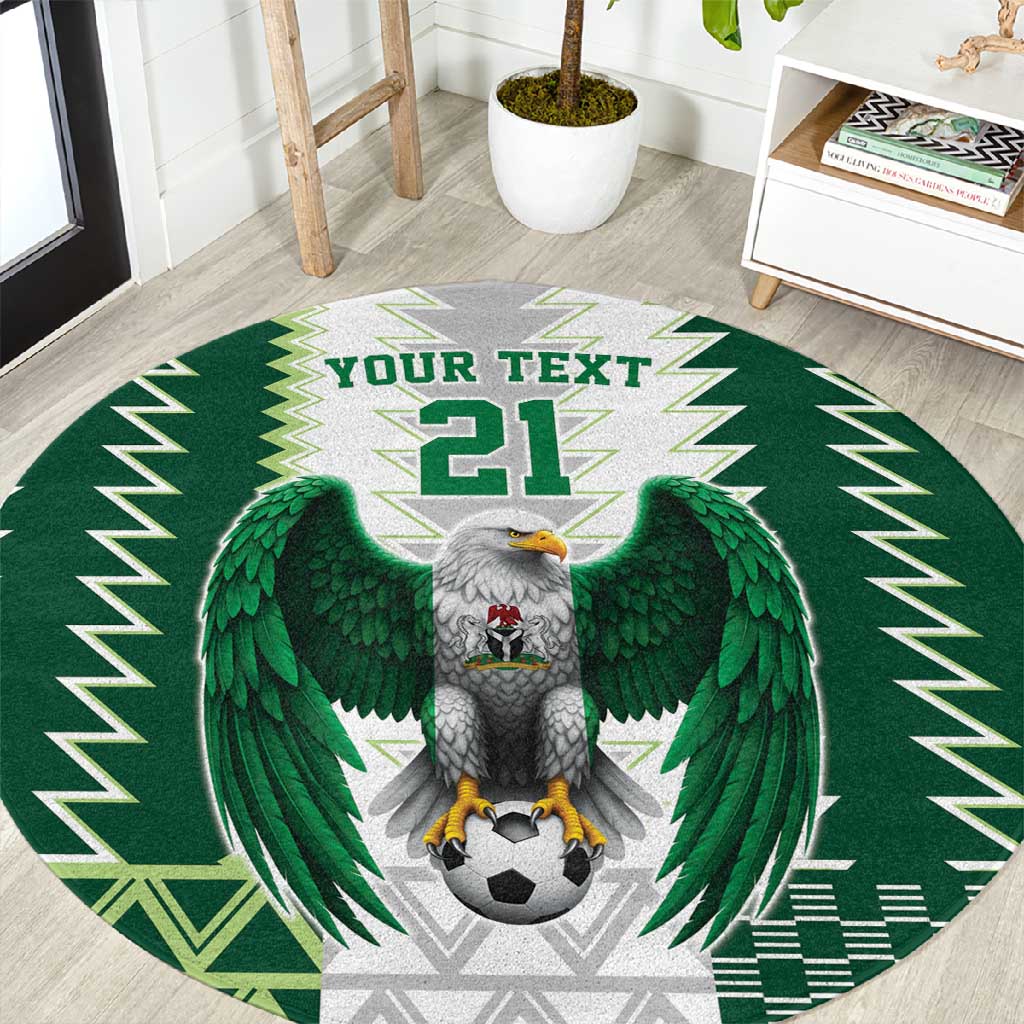 Custom Football African Nigeria Round Carpet Classic 20-21 Home Jersey LT9