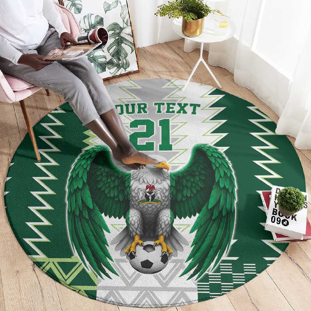 Custom Football African Nigeria Round Carpet Classic 20-21 Home Jersey LT9