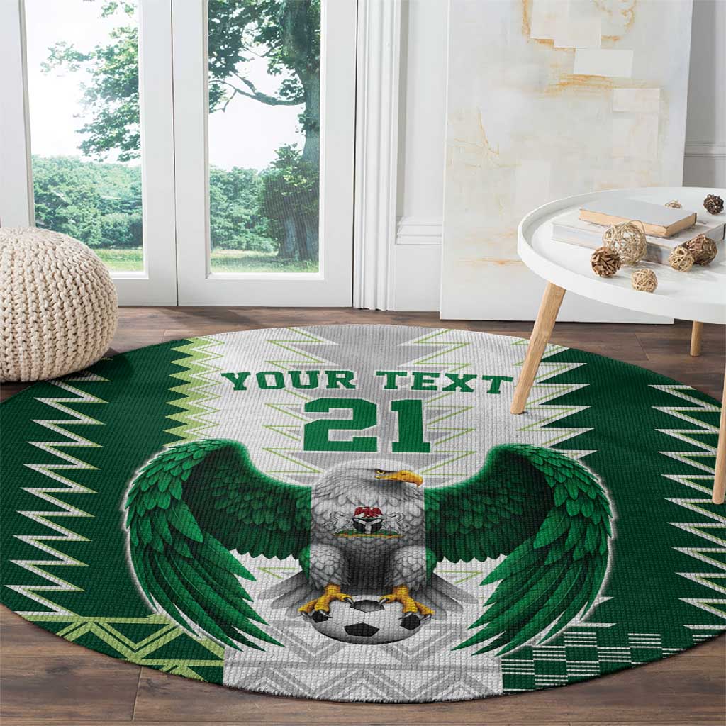 Custom Football African Nigeria Round Carpet Classic 20-21 Home Jersey LT9