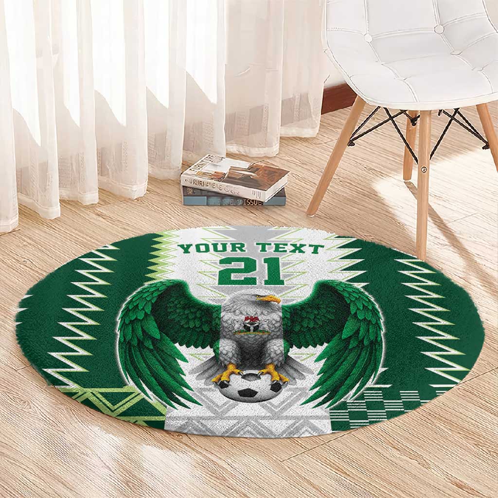Custom Football African Nigeria Round Carpet Classic 20-21 Home Jersey LT9