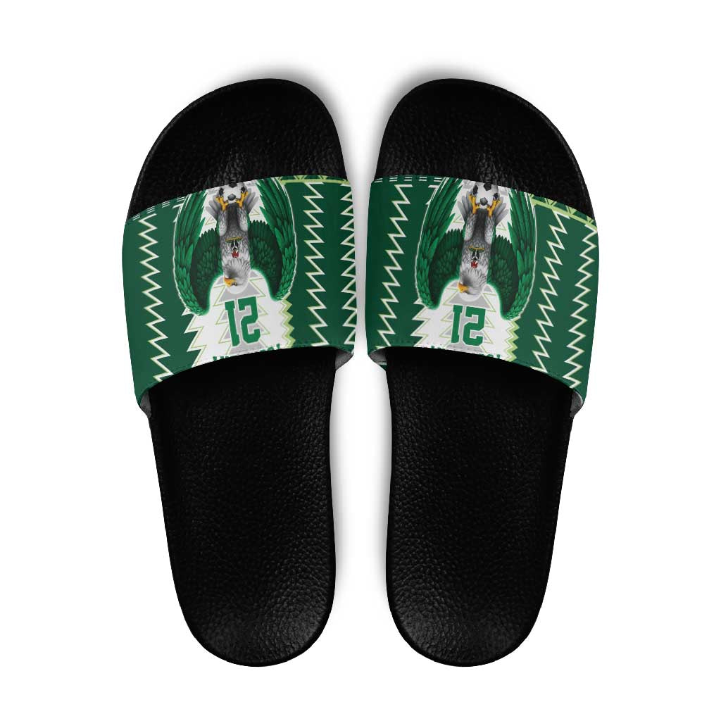 Nigeria Football Custom Slide Sandals Classic 20-21 Home Jersey LT9