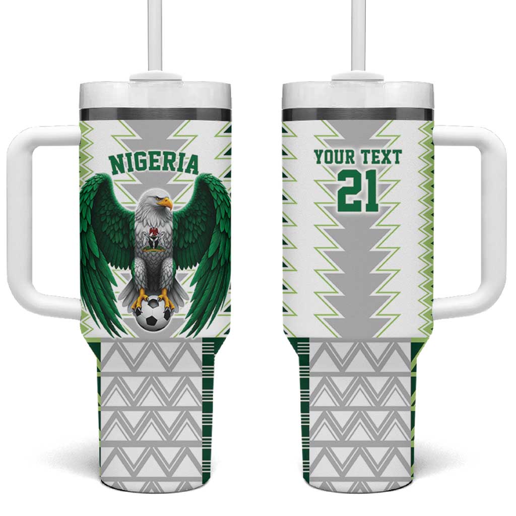 Custom Football African Nigeria Tumbler With Handle Classic 20-21 Home Jersey LT9