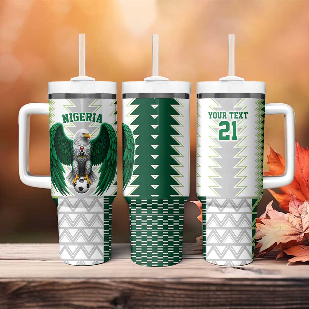 Custom Football African Nigeria Tumbler With Handle Classic 20-21 Home Jersey LT9