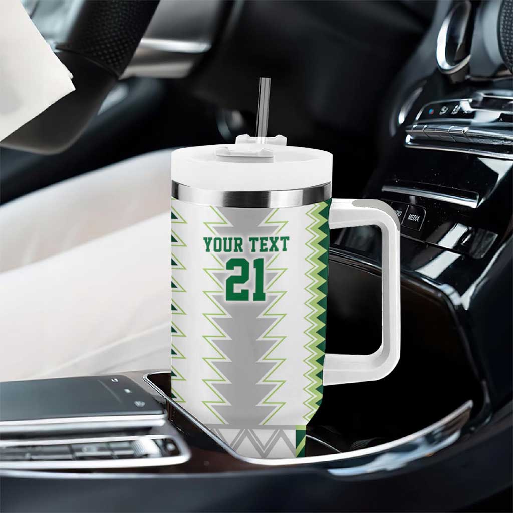 Custom Football African Nigeria Tumbler With Handle Classic 20-21 Home Jersey LT9
