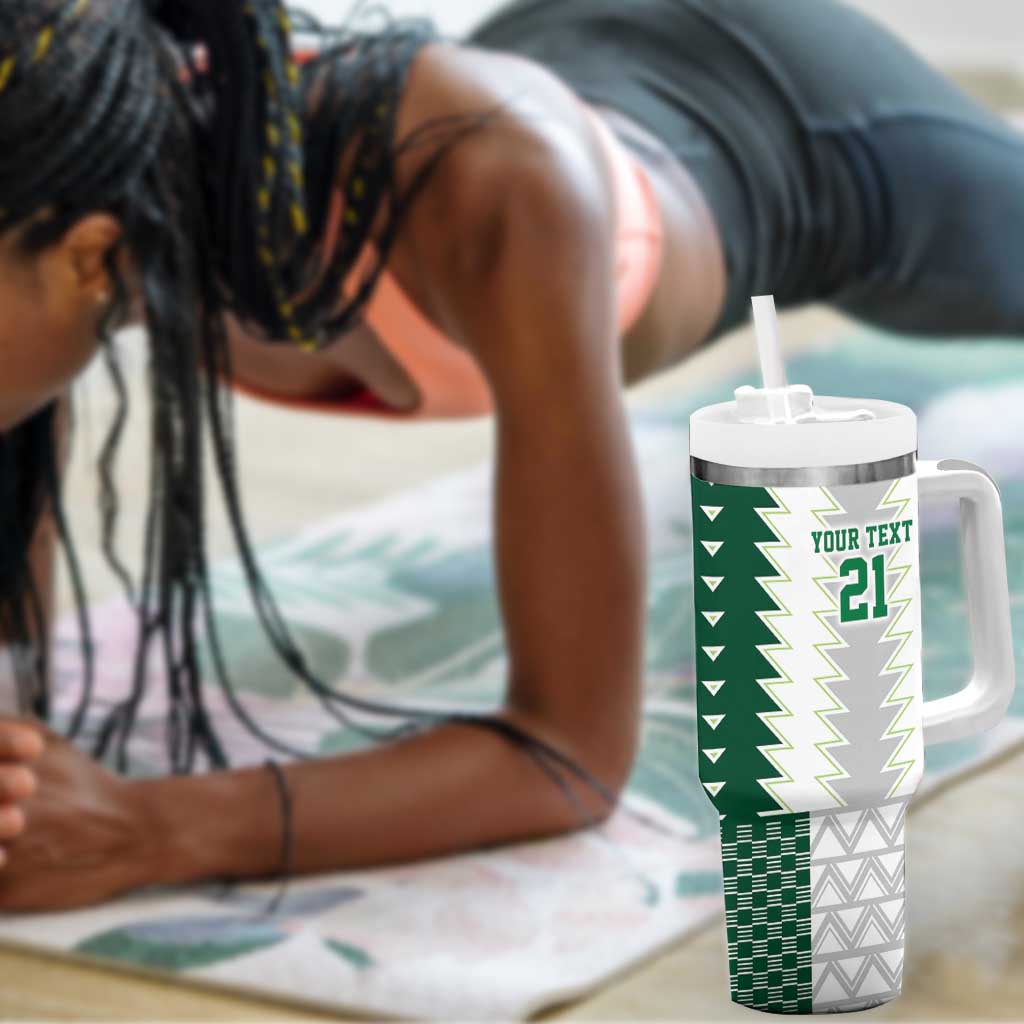 Custom Football African Nigeria Tumbler With Handle Classic 20-21 Home Jersey LT9