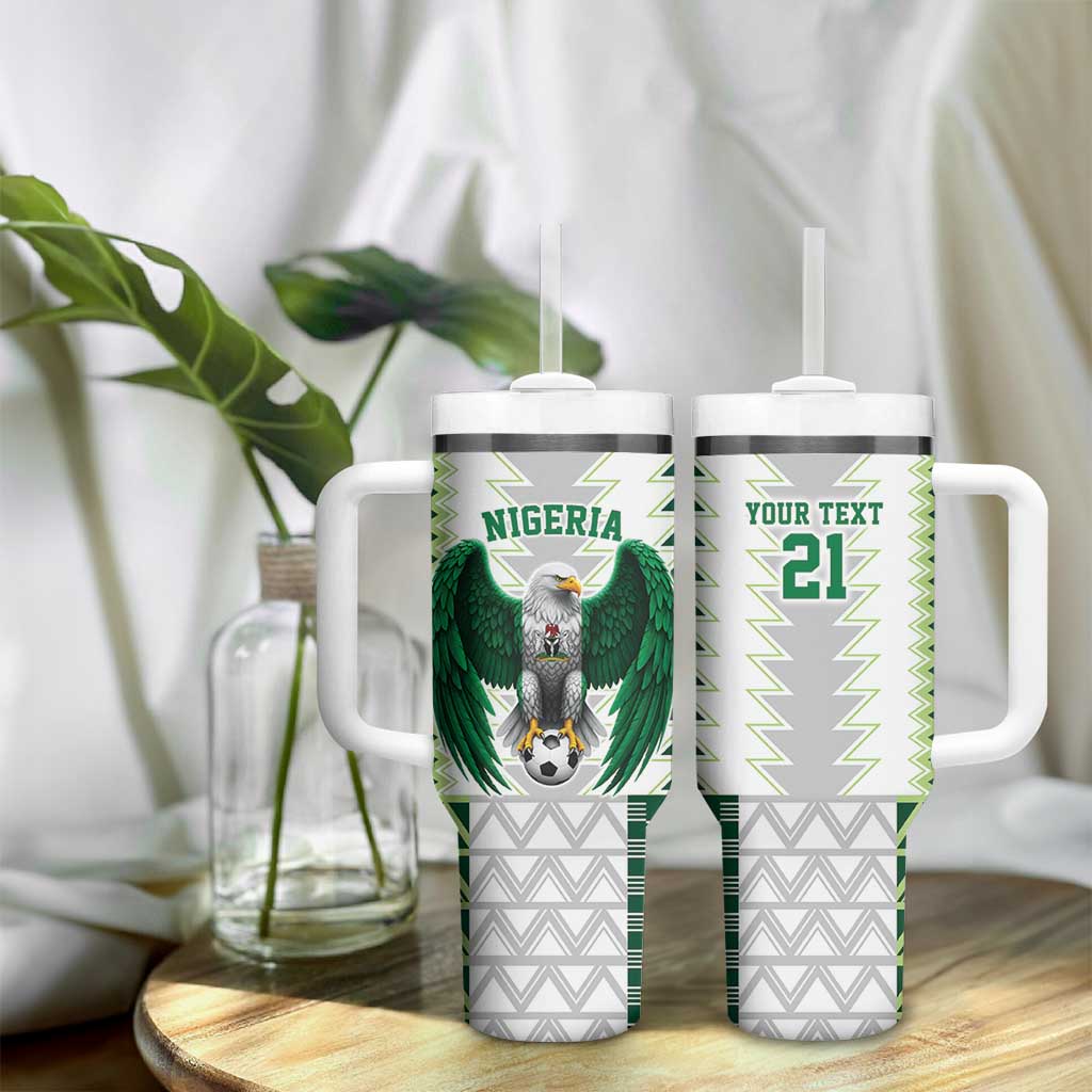 Custom Football African Nigeria Tumbler With Handle Classic 20-21 Home Jersey LT9