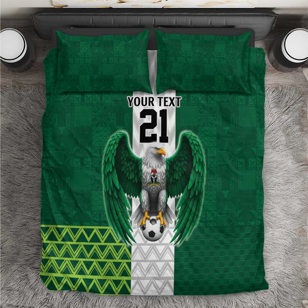 Custom Football African Nigeria Bedding Set Retro Nigeria 20-21 Eagle Flag Motif LT9