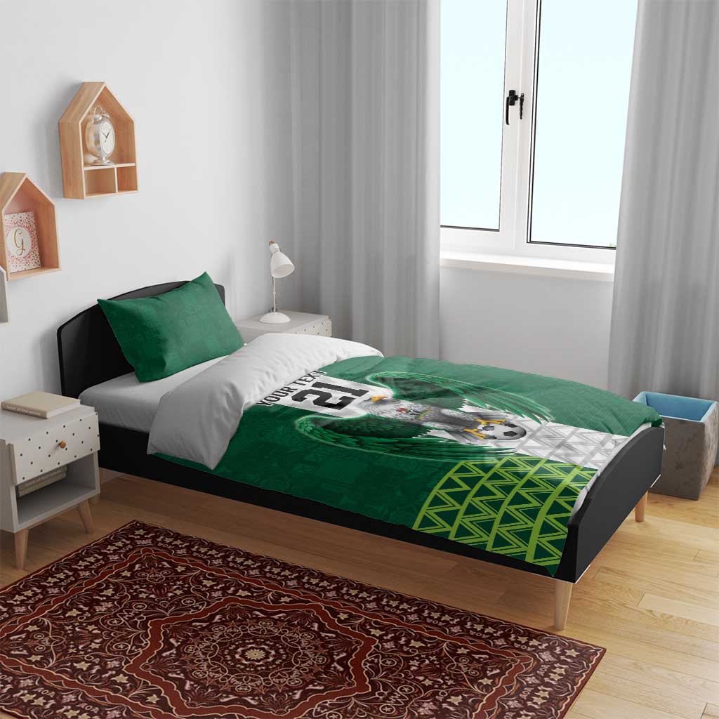 Custom Football African Nigeria Bedding Set Retro Nigeria 20-21 Eagle Flag Motif LT9