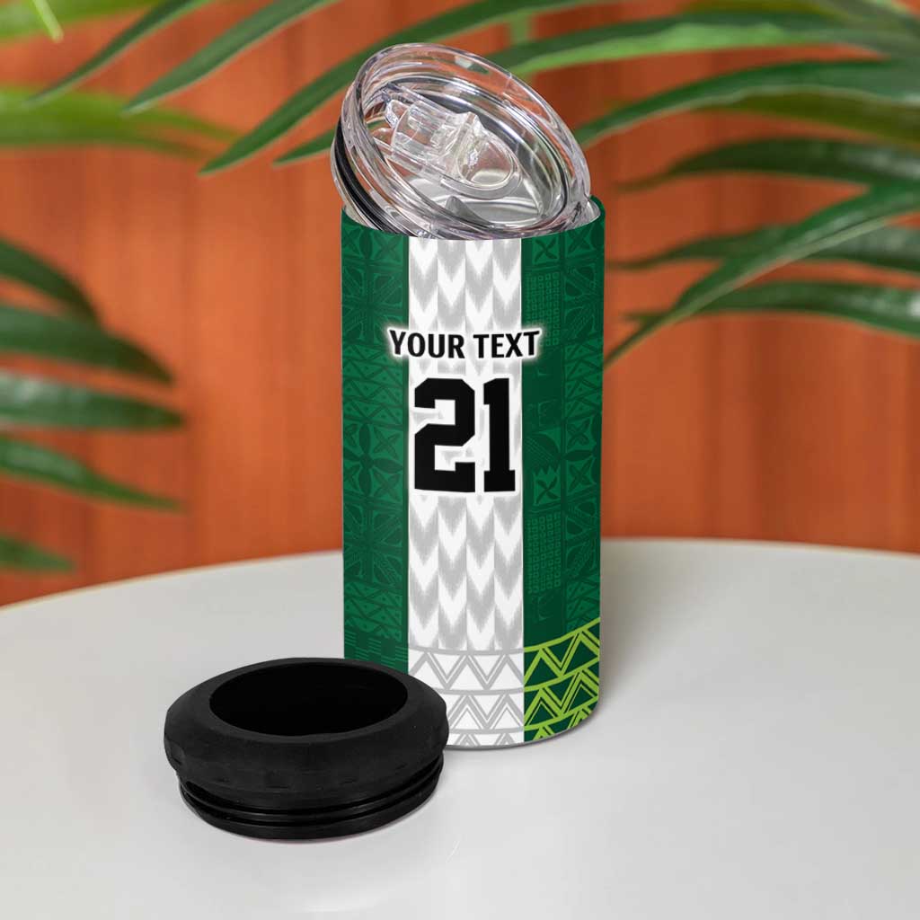 Custom Football African Nigeria 4 in 1 Can Cooler Tumbler Retro Nigeria 20-21 Eagle Flag Motif LT9