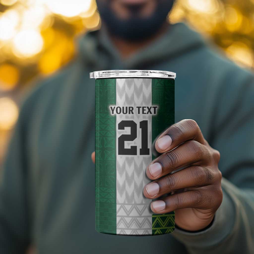 Custom Football African Nigeria 4 in 1 Can Cooler Tumbler Retro Nigeria 20-21 Eagle Flag Motif LT9