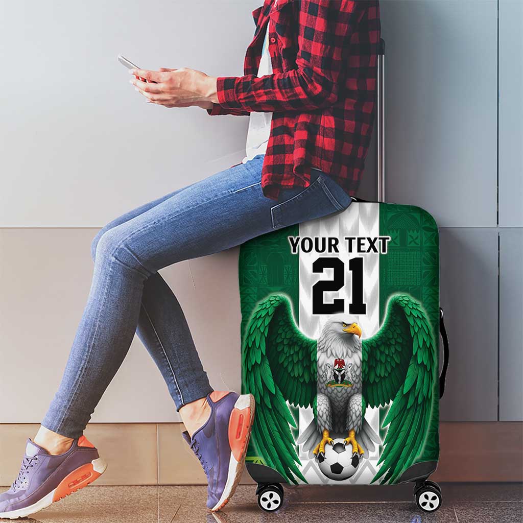 Nigeria Football Custom Luggage Cover Retro Nigeria 20-21 Eagle Flag Motif LT9