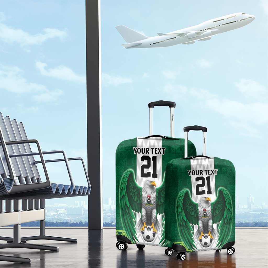 Nigeria Football Custom Luggage Cover Retro Nigeria 20-21 Eagle Flag Motif LT9