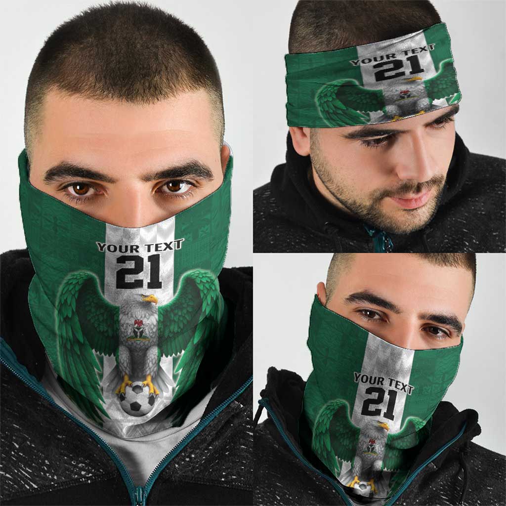 Nigeria Football Custom Neck Gaiter Retro Nigeria 20-21 Eagle Flag Motif LT9