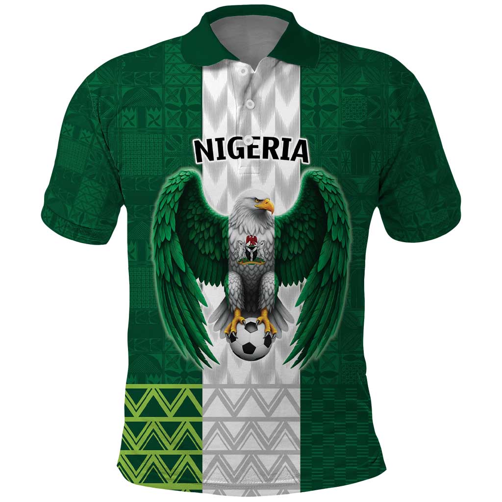 Nigeria Football Custom Polo Shirt Retro Nigeria 20-21 Eagle Flag Motif LT9