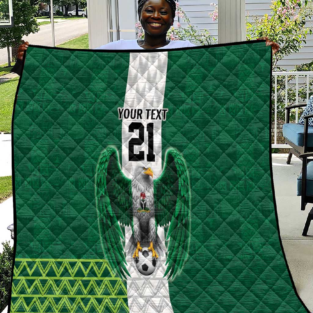Custom Football African Nigeria Quilt Retro Nigeria 20-21 Eagle Flag Motif LT9