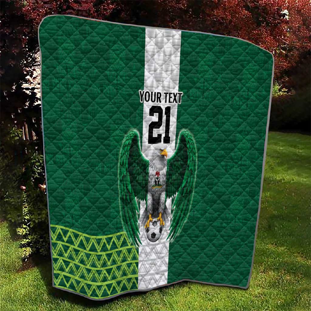 Custom Football African Nigeria Quilt Retro Nigeria 20-21 Eagle Flag Motif LT9