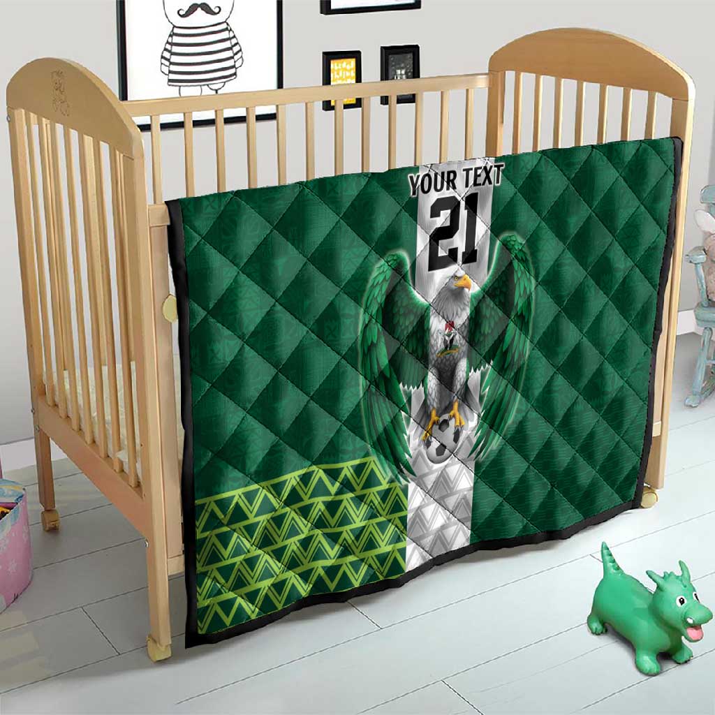 Custom Football African Nigeria Quilt Retro Nigeria 20-21 Eagle Flag Motif LT9
