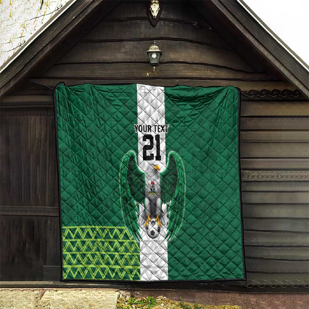 Custom Football African Nigeria Quilt Retro Nigeria 20-21 Eagle Flag Motif LT9