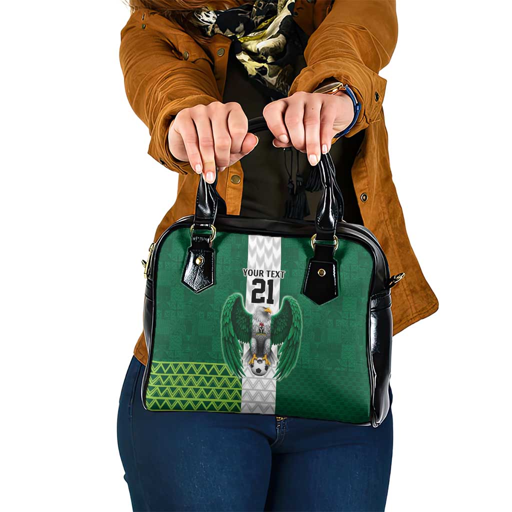 Nigeria Football Custom Shoulder Handbag Retro Nigeria 20-21 Eagle Flag Motif LT9