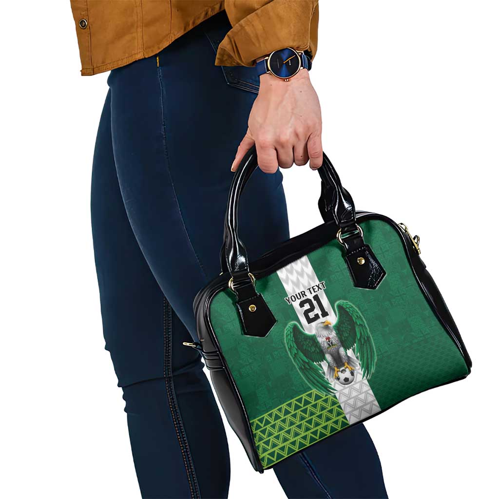 Nigeria Football Custom Shoulder Handbag Retro Nigeria 20-21 Eagle Flag Motif LT9