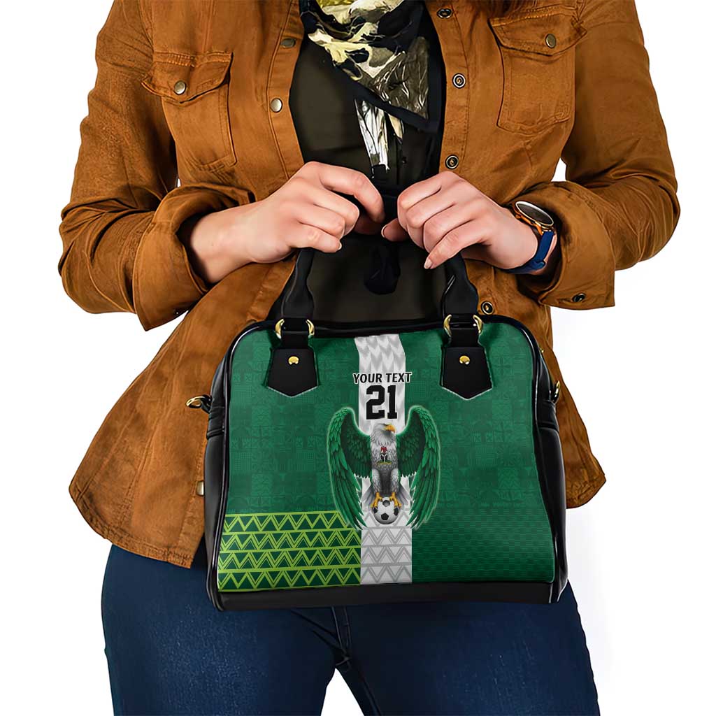 Nigeria Football Custom Shoulder Handbag Retro Nigeria 20-21 Eagle Flag Motif LT9