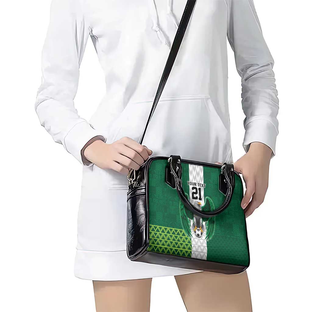 Nigeria Football Custom Shoulder Handbag Retro Nigeria 20-21 Eagle Flag Motif LT9