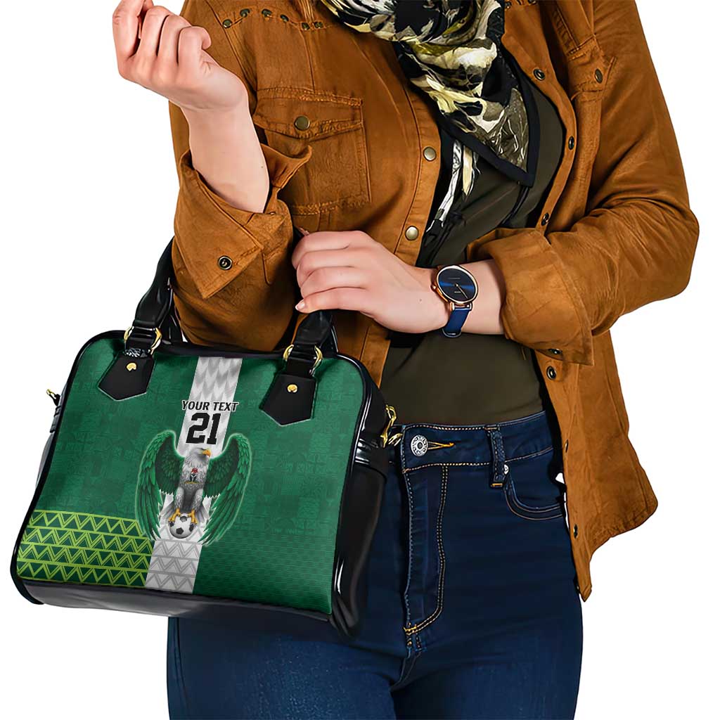 Nigeria Football Custom Shoulder Handbag Retro Nigeria 20-21 Eagle Flag Motif LT9